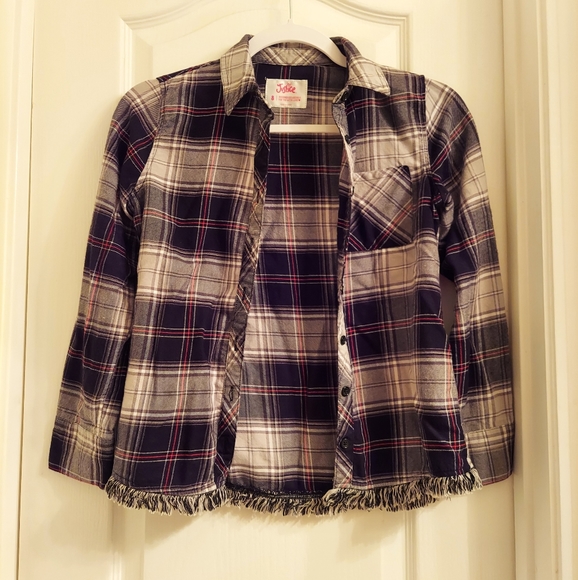 Justice black frayed plad |8| - Picture 8 of 8